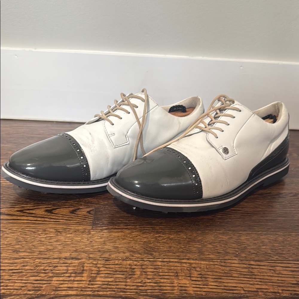 G/FORE Gallivanter Cap Toe Golf Shoes – Snow/Charcoal – Men’s Size 12